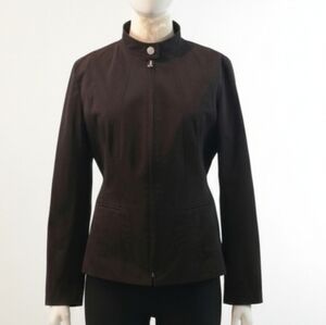 ESCADA Sport Brown Elevated Athleisure Zip Jacket Size 12